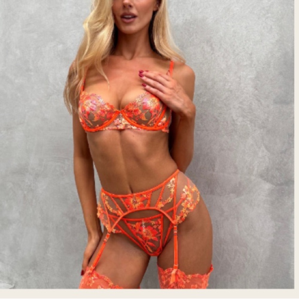 Honey Birdette 💋 PHOENIX 3 Pieces Set  Bra,Thong,Garter Belt  ‼️ - Picture 2 of 10